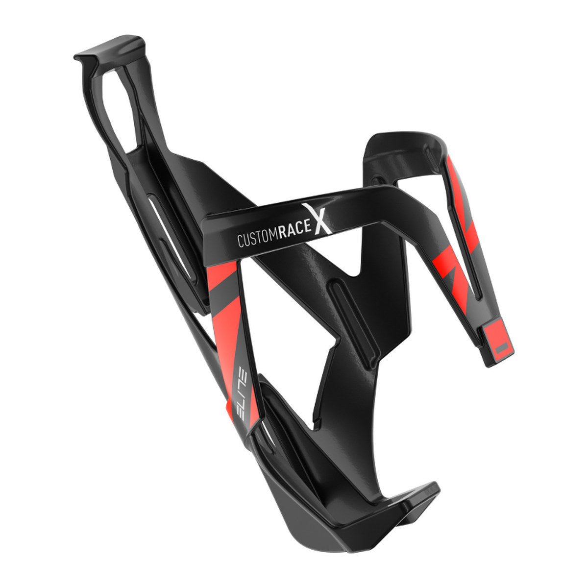 ELITE CUSTOM RACE X BOTTLE CAGE - BLACK GLOSSY/RED