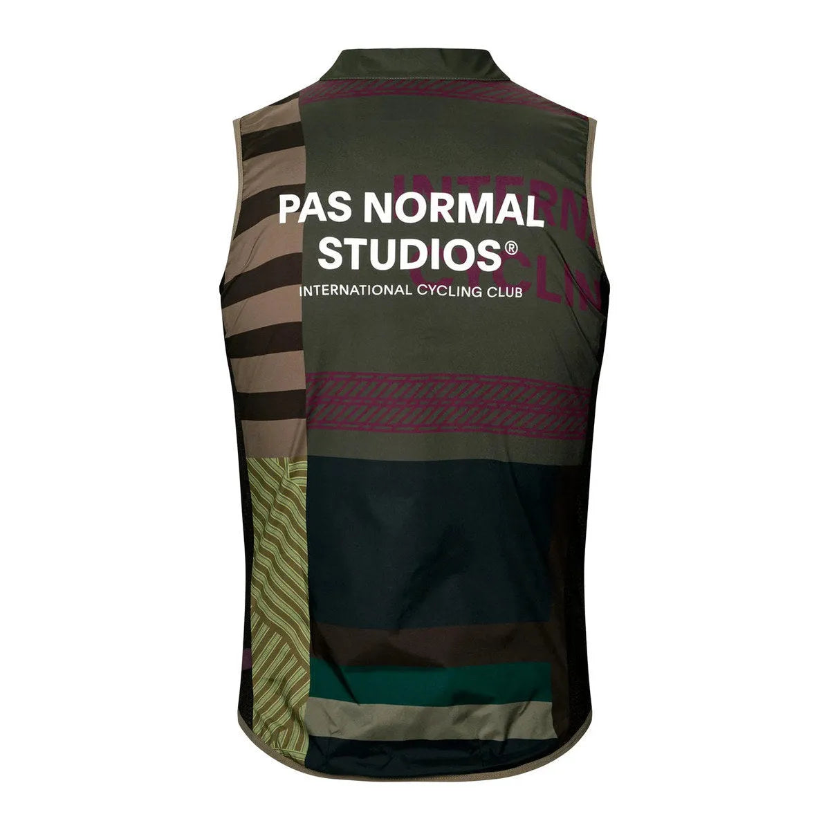 PAS NORMAL STUDIOS Men Mechanism Stow Away Gilet - AOP International Earth