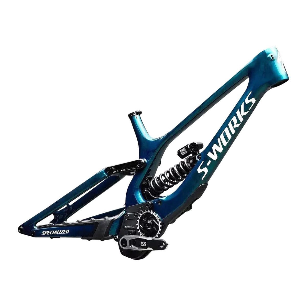 SPECIALIZED Conjunto de cuadro S-Works Demo 11 - Gloss Teal Tint Carbon / Smoke / White
