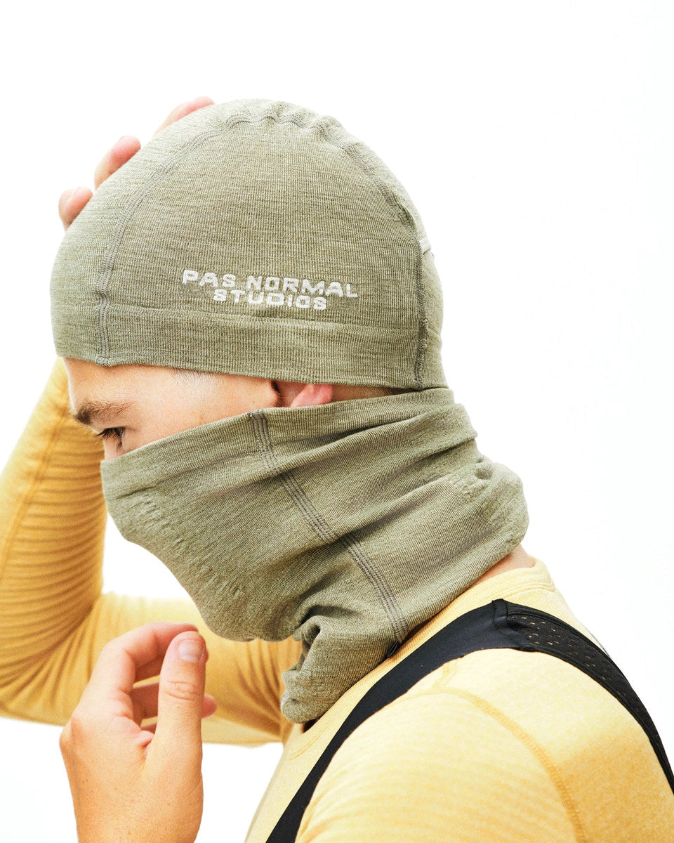 PAS NORMAL STUDIOS Logo Merino Knit Necktube - Earth