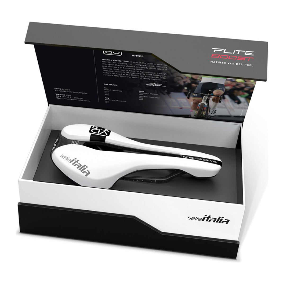 SELLE ITALIA Flite Boost Kit Carbonio Superflow MVDP Saddle - Black