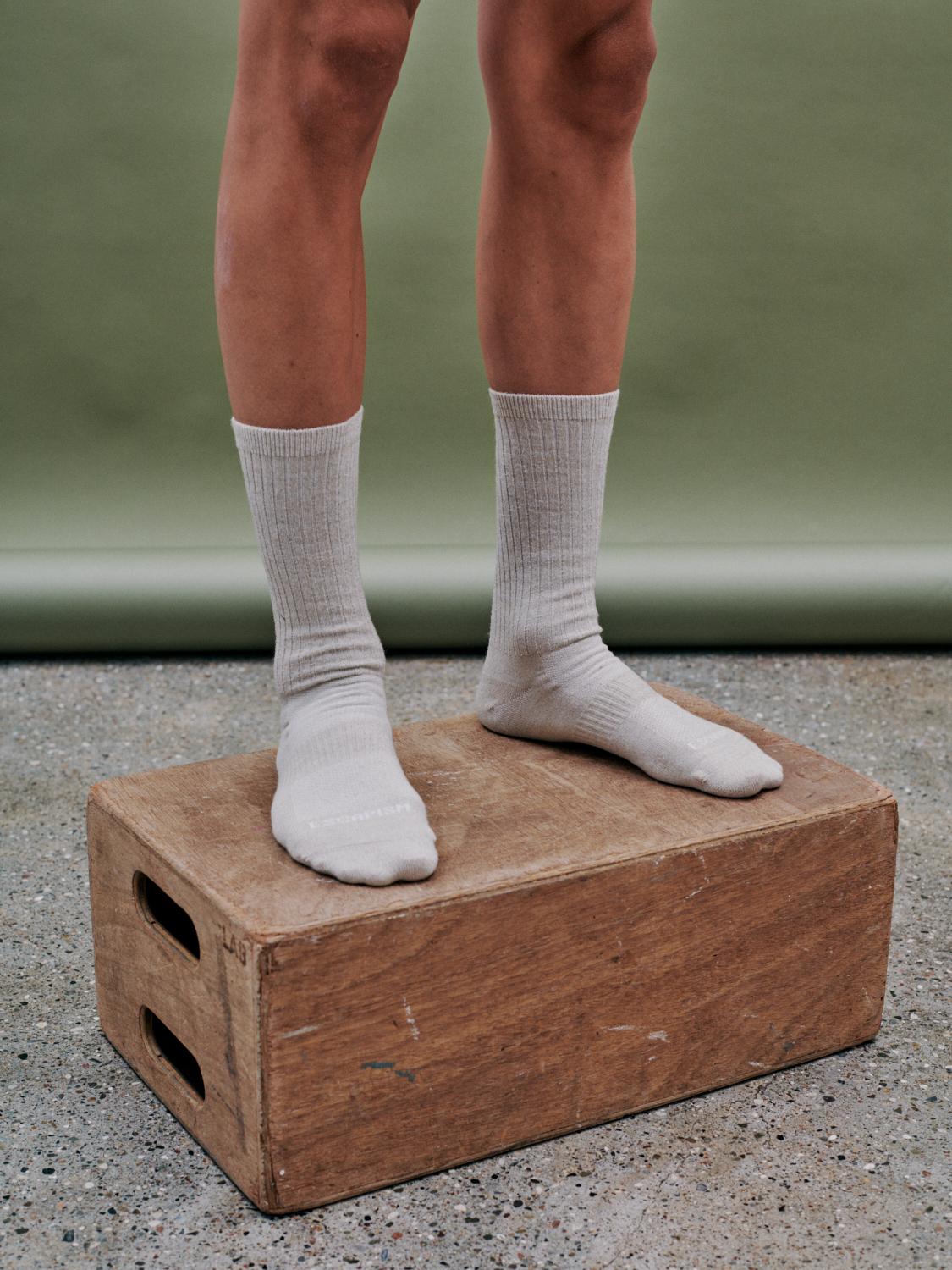 PAS NORMAL STUDIOS Escapism Melange Calcetines - Cream