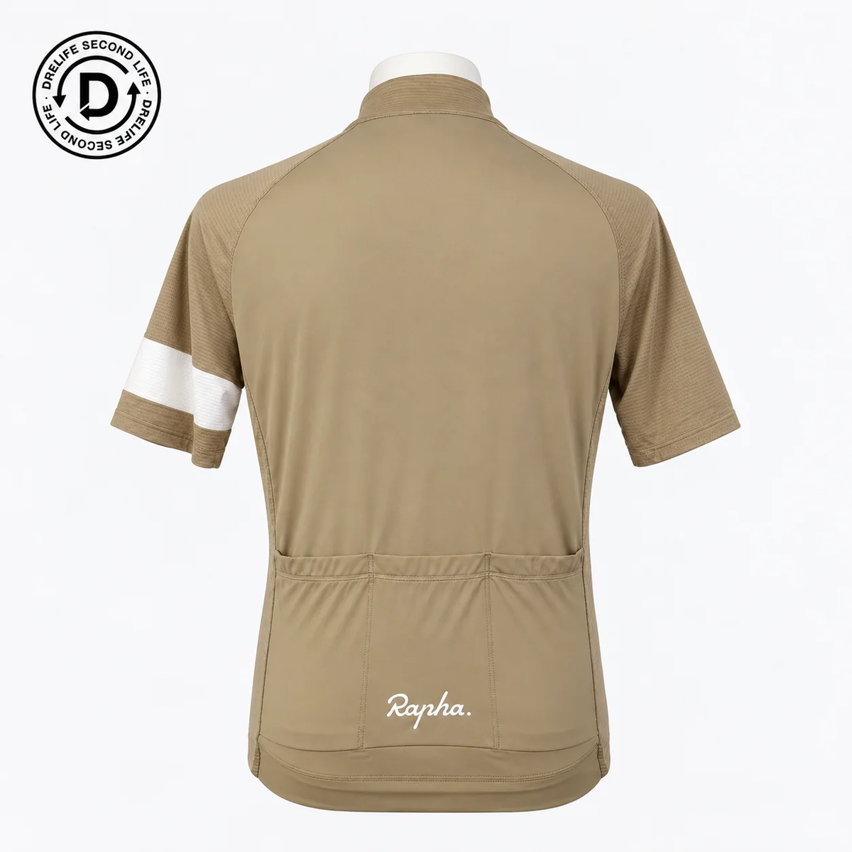 Rapha Core Lightweight Jersey - Tan / White (Second life) — rear view