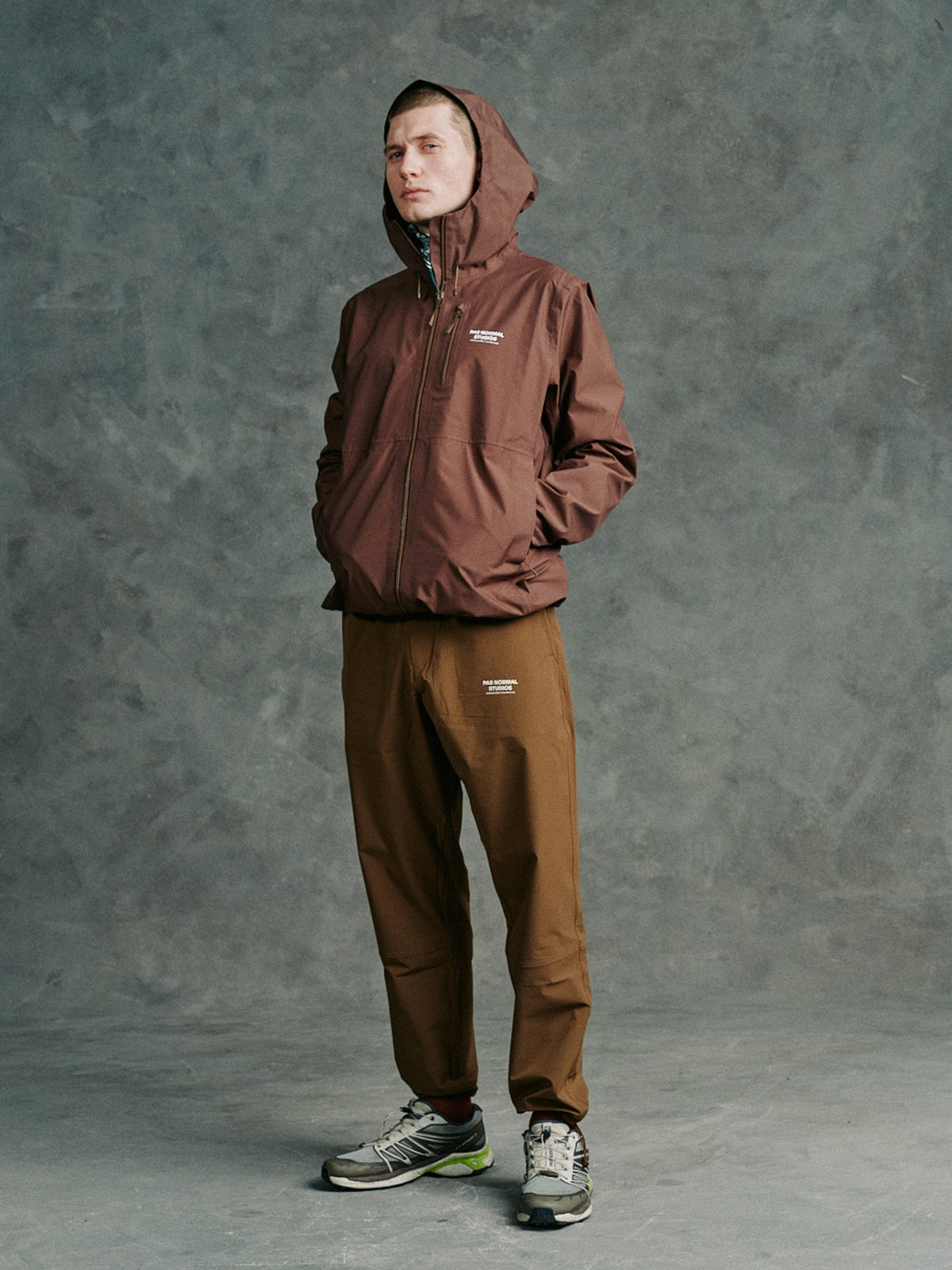 PAS NORMAL STUDIOS Men Off-Race Shell Jacket - Army Brown
