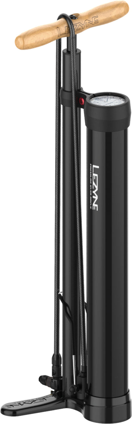 LEZYNE PRESSURE OVER DRIVE FLOOR PUMP - Negro/GLOSSY