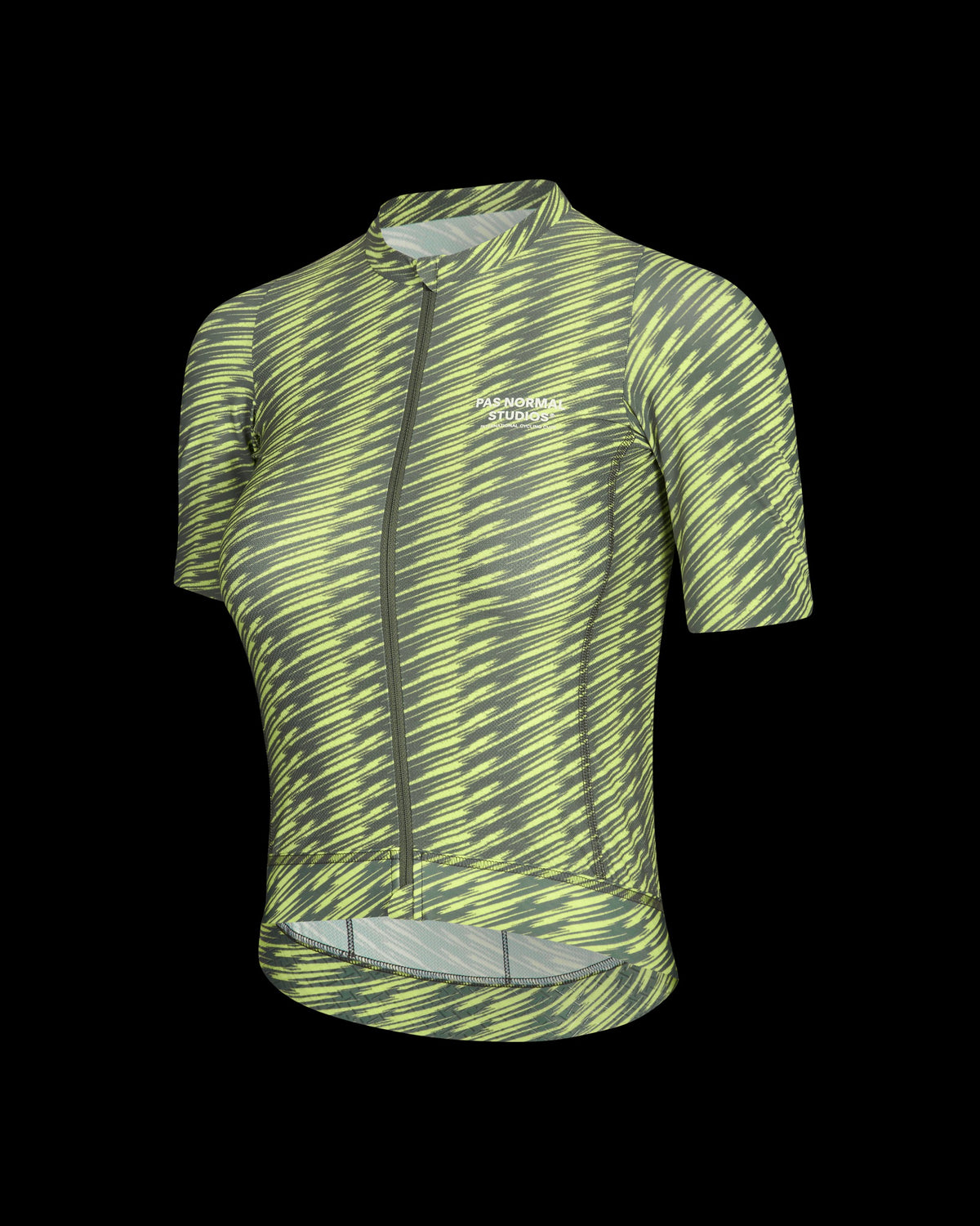 PAS NORMAL STUDIOS Women Solitude Jersey - Dark Moss / Lime Green
