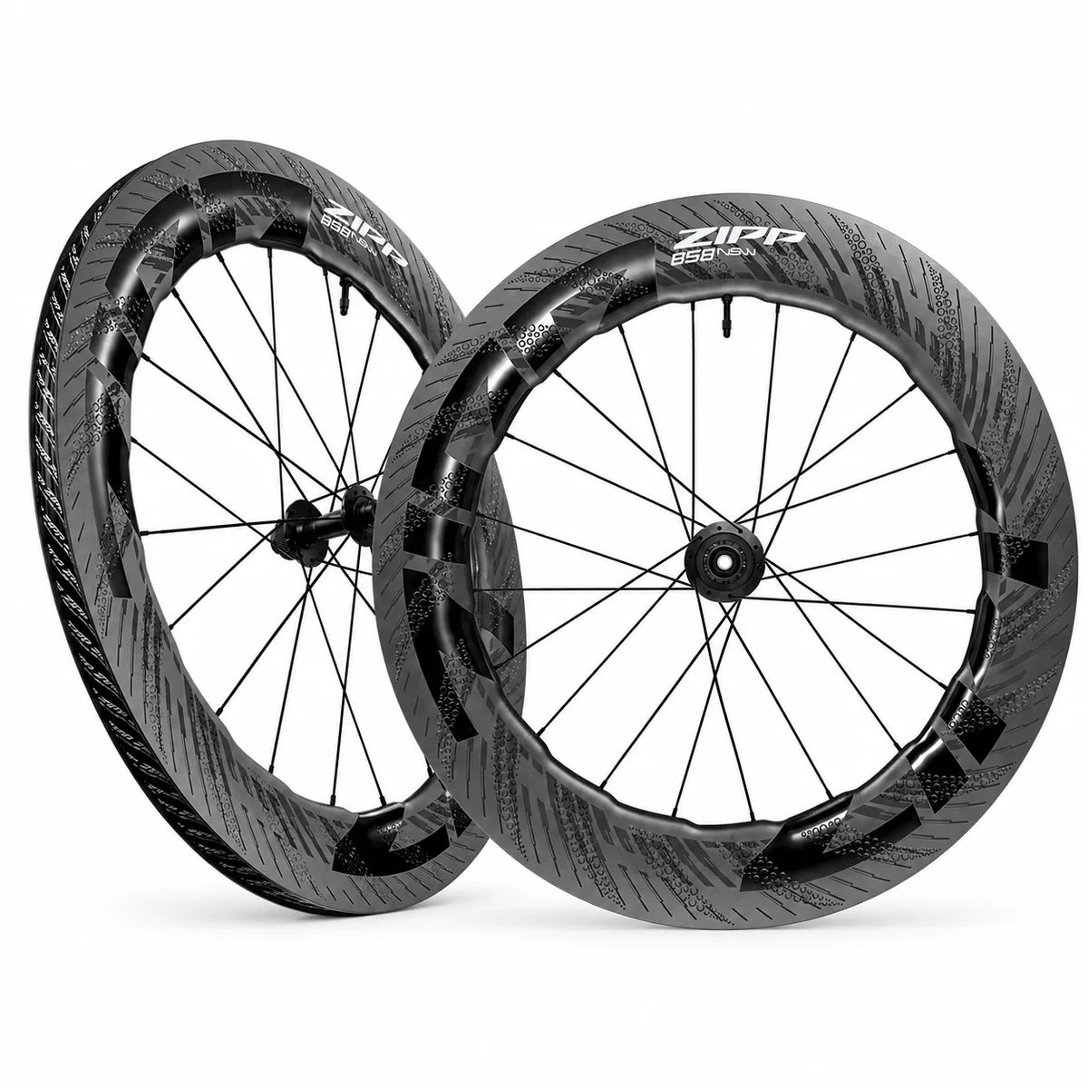ZIPP 858 NSW Tubeless Disc front and rear wheelset