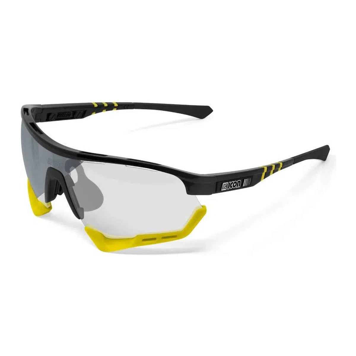 SCICON AEROTECH XL BLACK GLOSS Sunglasses - PHOTOCHROMIC SILVER LENS