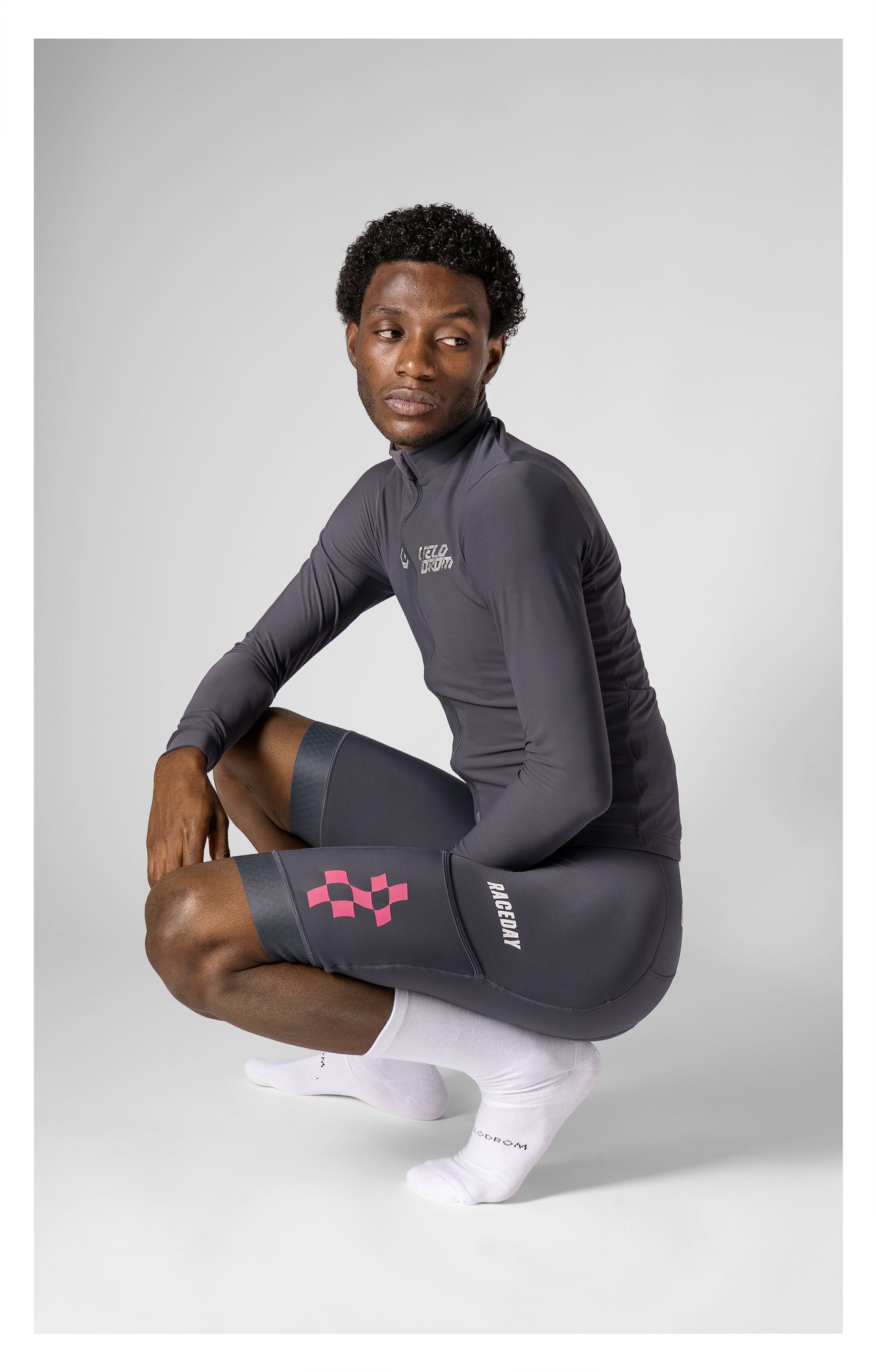 VELODROM RaceDay 3.0 Thermal Txtr Maglia da ciclismo a manica lunga - Grey/Stone Graphic