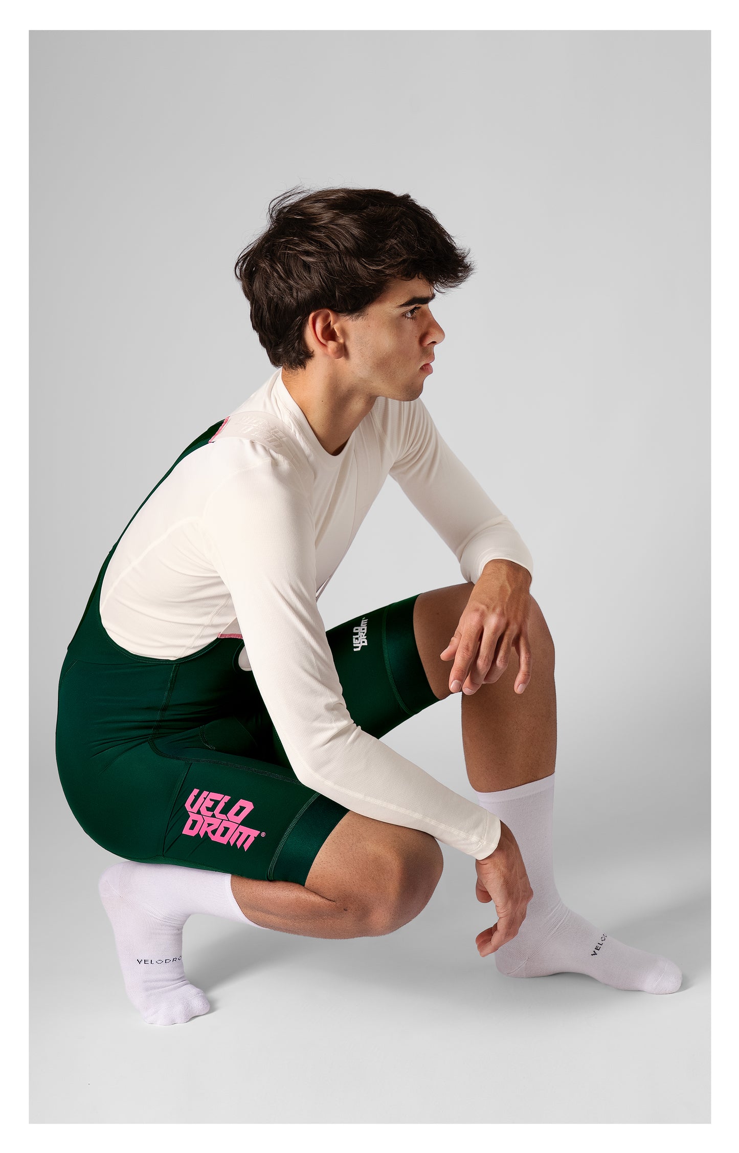 VELODROM Raceday 3.0 Cargo Culotte amb tirants - Pine Green/Pink