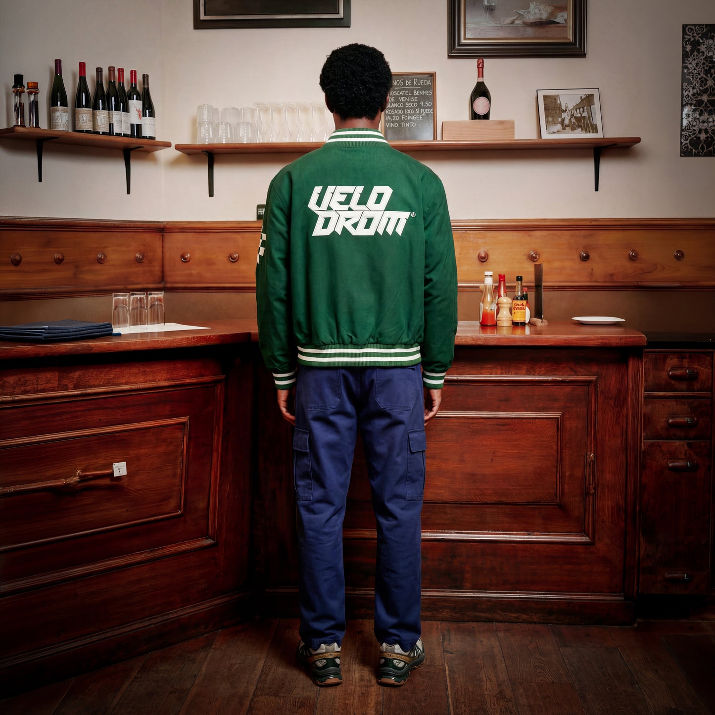 VELODROM S6 Collection Retro Bomber Patches- Pine Green