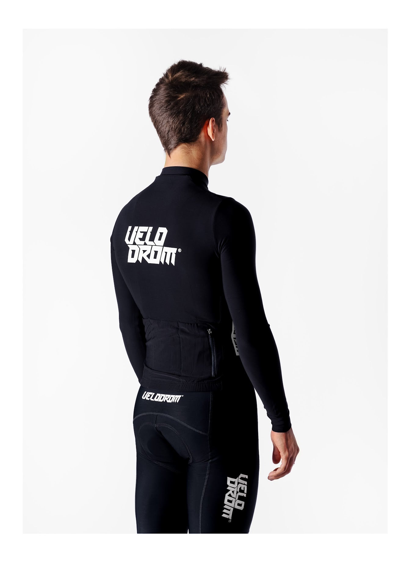 VELODROM RaceDay Thermal Langarmtrikot 2.0 - Schwarz/Weiß