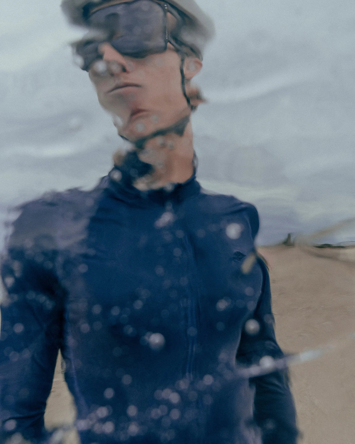 CAFÉ DU CYCLISTE Charlie Long Sleeve Jersey - Custom Dye Navy