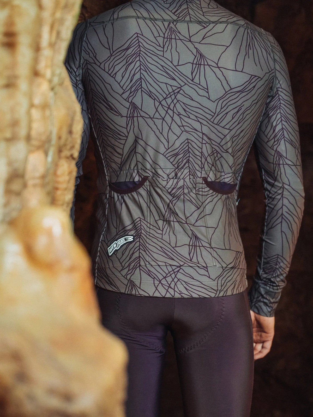 CAFÉ DU CYCLISTE Charlie Merveilles Long Sleeve Jersey - Red Moss on Carob