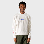 VELODROM Mini Logos Sweatshirt - White/Blue/Red