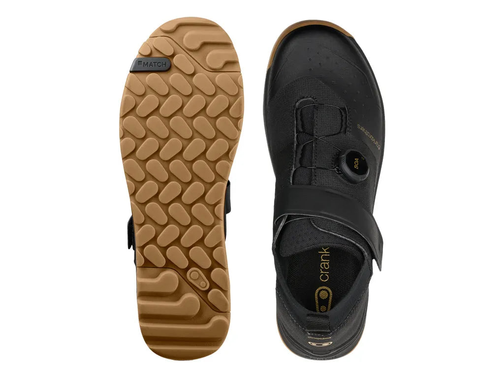 CRANK BROTHERS STAMP TRAIL BOA Mountain Cycling Shoes - BLACK/GOLD