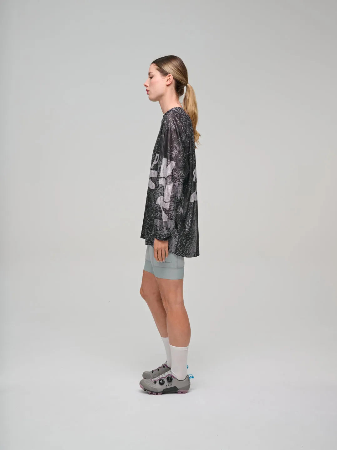 MAAP Alt Road Mesh LS Tee - Silver/Black