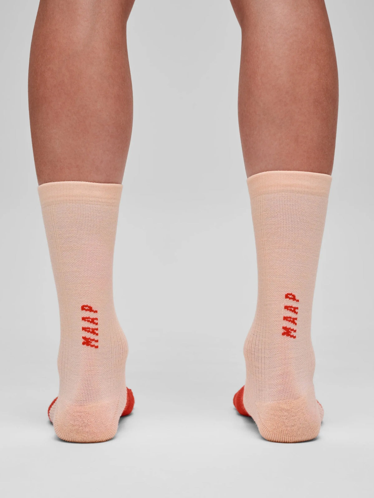 MAAP TEAM MERINO SOCK - CARMINE/FLUORO ORANGE