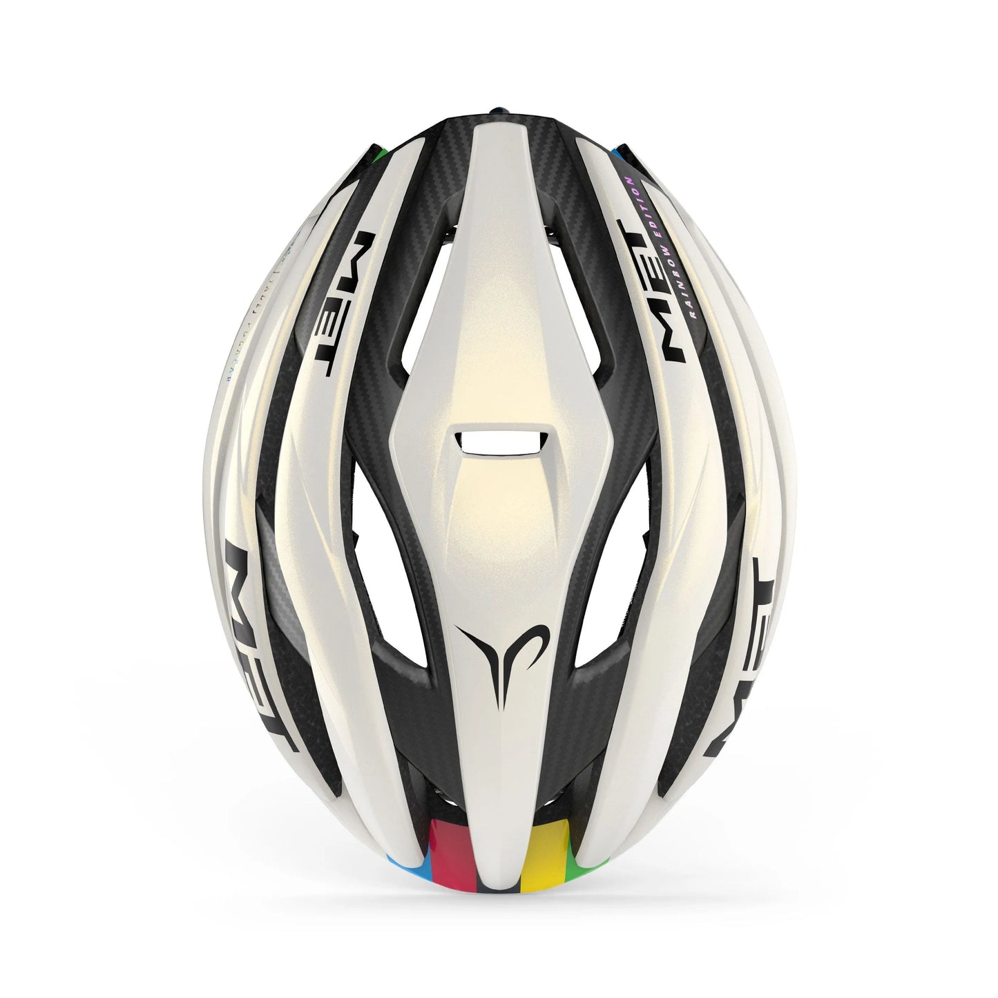 MET Trenta 3K Carbon MIPS Cycling Helmet - Tadej Pogacar White/Rainbow