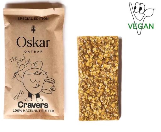 OSKAR Oatbar Nutrition Bar - Cravers Hazelnut Butter
