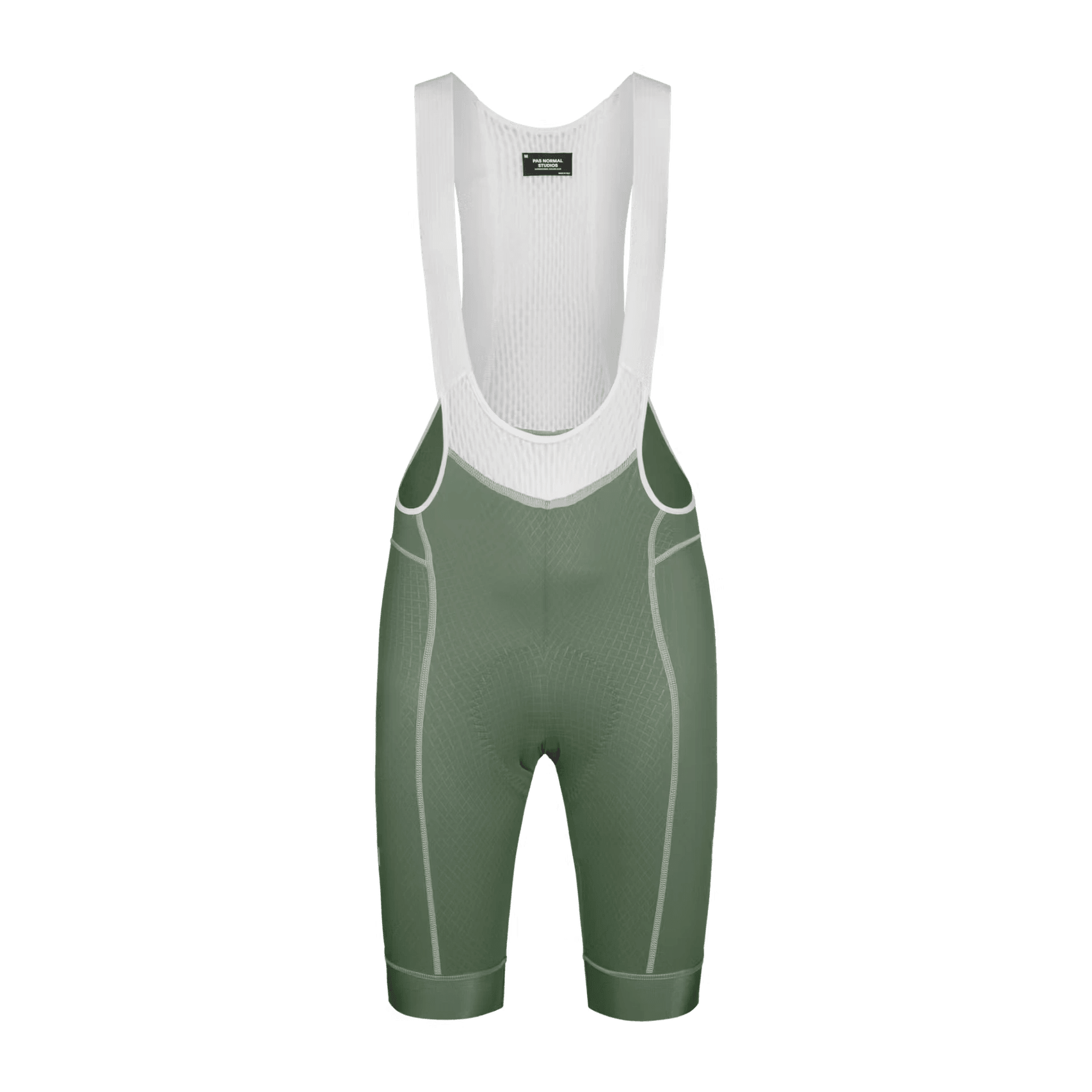 PAS NORMAL STUDIOS Mechanism Bib Shorts - Khaki Green – Velodrom CC PAS NORMAL STUDIOS Mechanism Bib Shorts - Khaki Green – Velodrom CC
