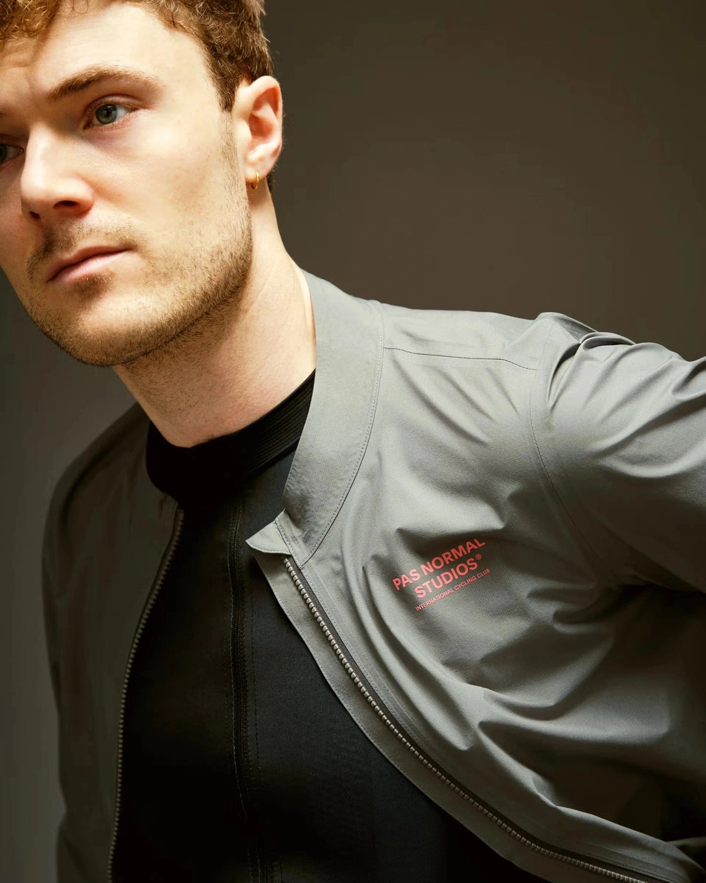 PAS NORMAL STUDIOS Mechanism Rain Jacket - Medium Grey/Pink