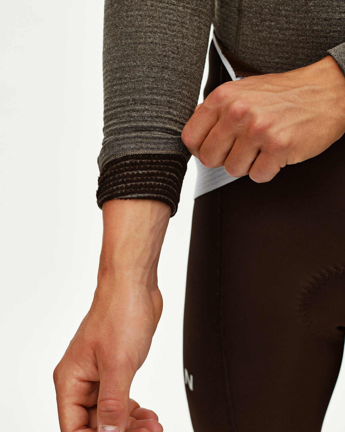 PAS NORMAL STUDIOS Men Thermal Long Sleeve Baselayer - Dark Coffee