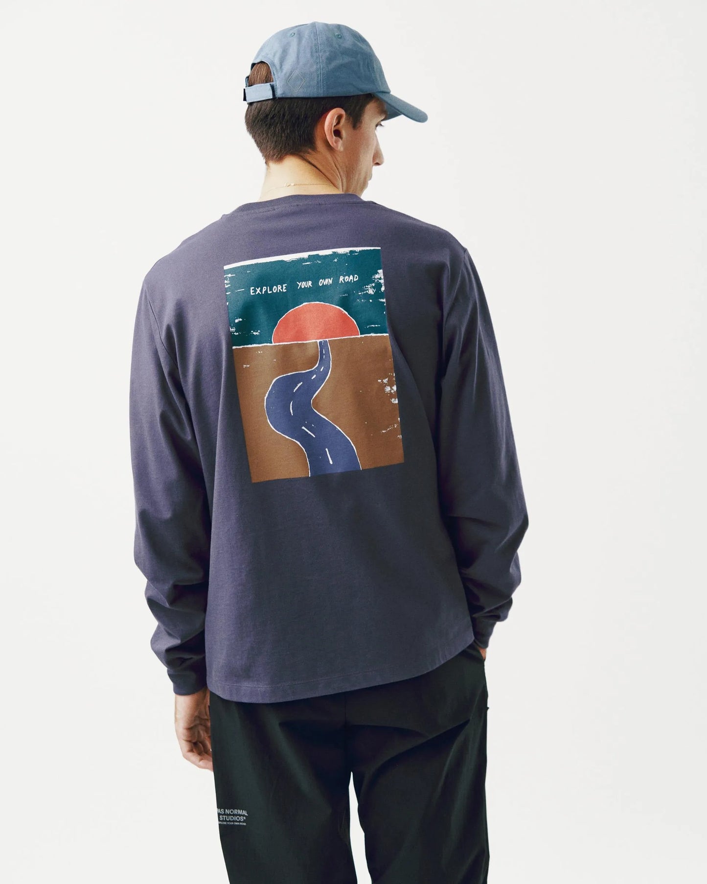 PAS NORMAL STUDIOS Off Race Graphic LS TShirt - Steel