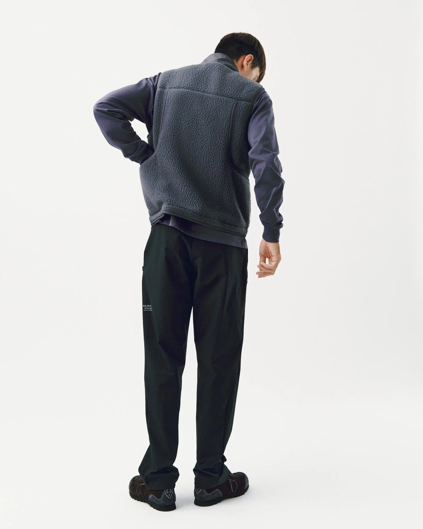 PAS NORMAL STUDIOS Off Race Pile Fleece Vest - Steel