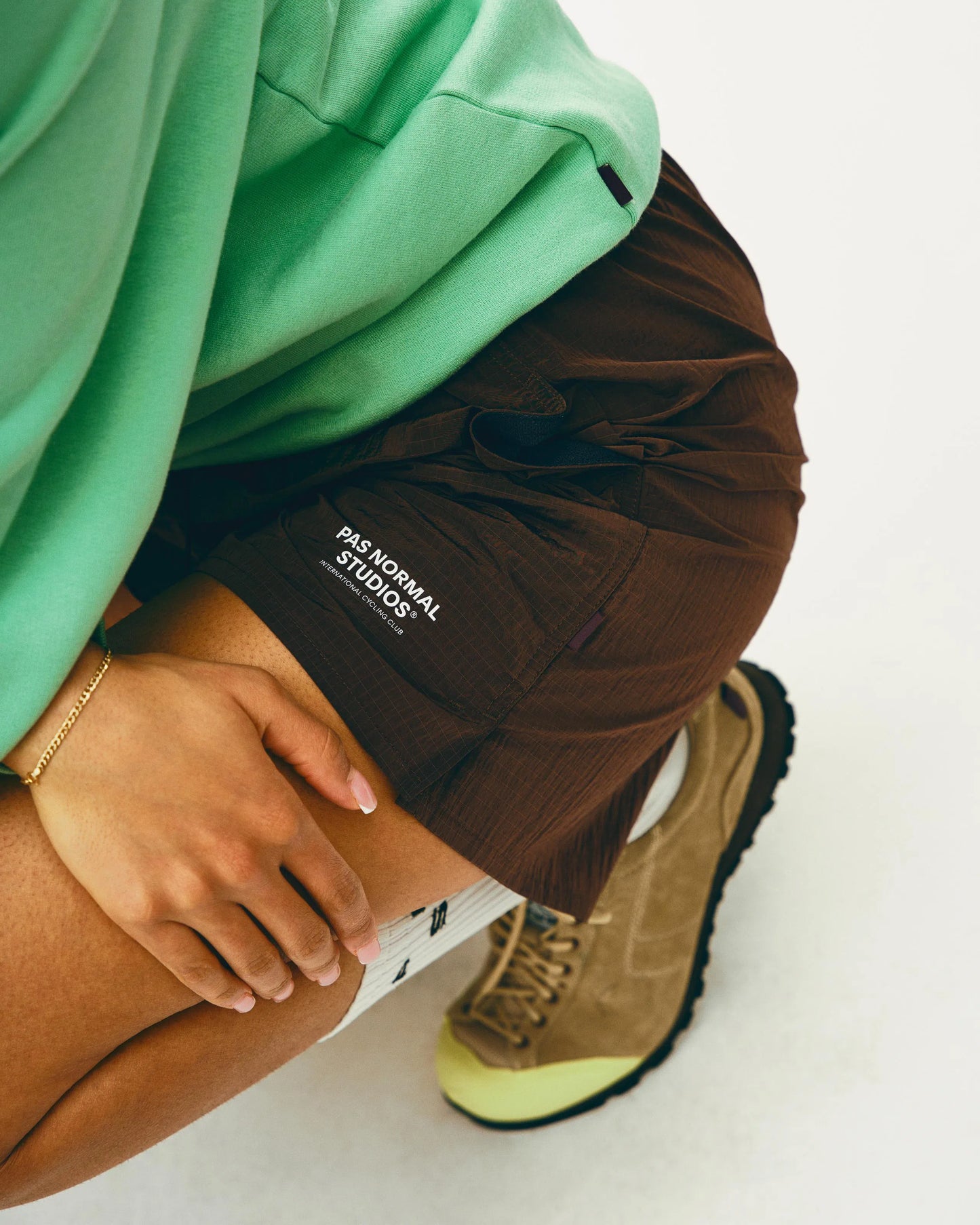 PAS NORMAL STUDIOS Off Race Ripstop Shorts - Light Brown