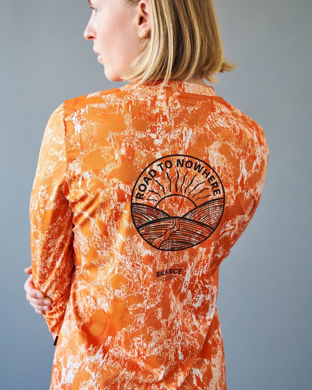 PAS NORMAL STUDIOS Women Balance Long Sleeve T-shirt - Orange AOP