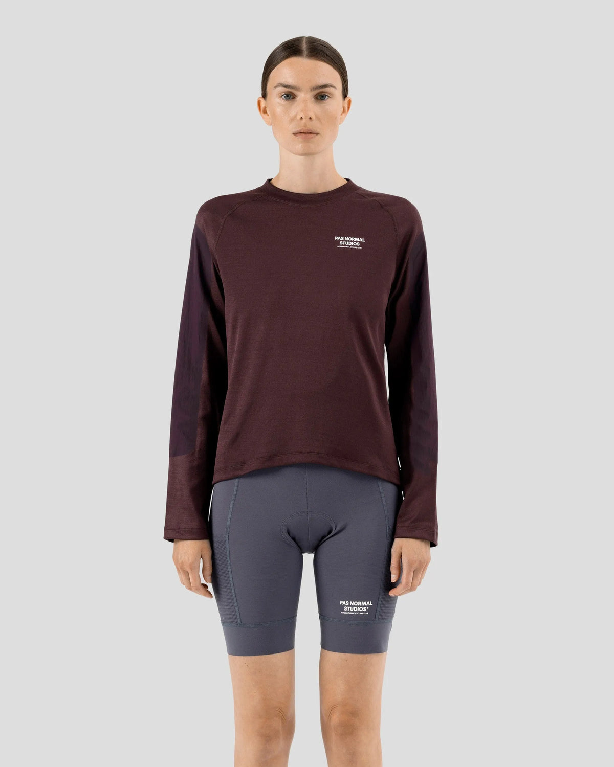PAS NORMAL STUDIOS Women Escapism Technical LS T-shirt - Dark Red