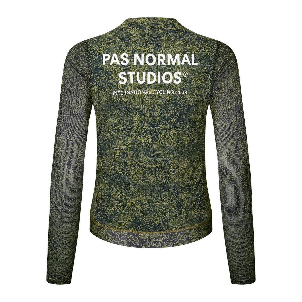 PAS NORMAL STUDIOS Women Essential Light Long Sleeve Jersey - AOP Grain Dark Lime