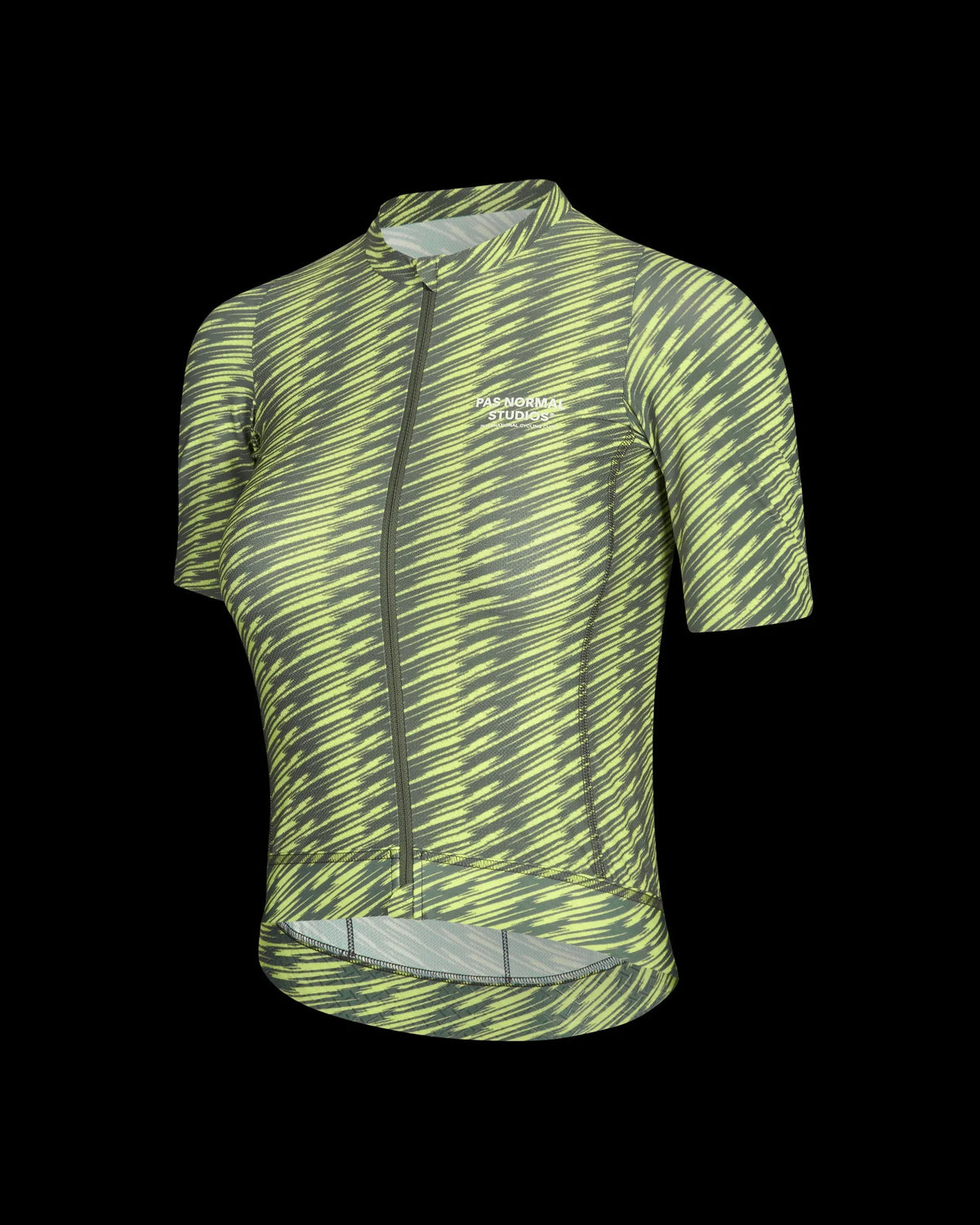 PAS NORMAL STUDIOS Women Solitude Jersey - Dark Moss / Lime Green