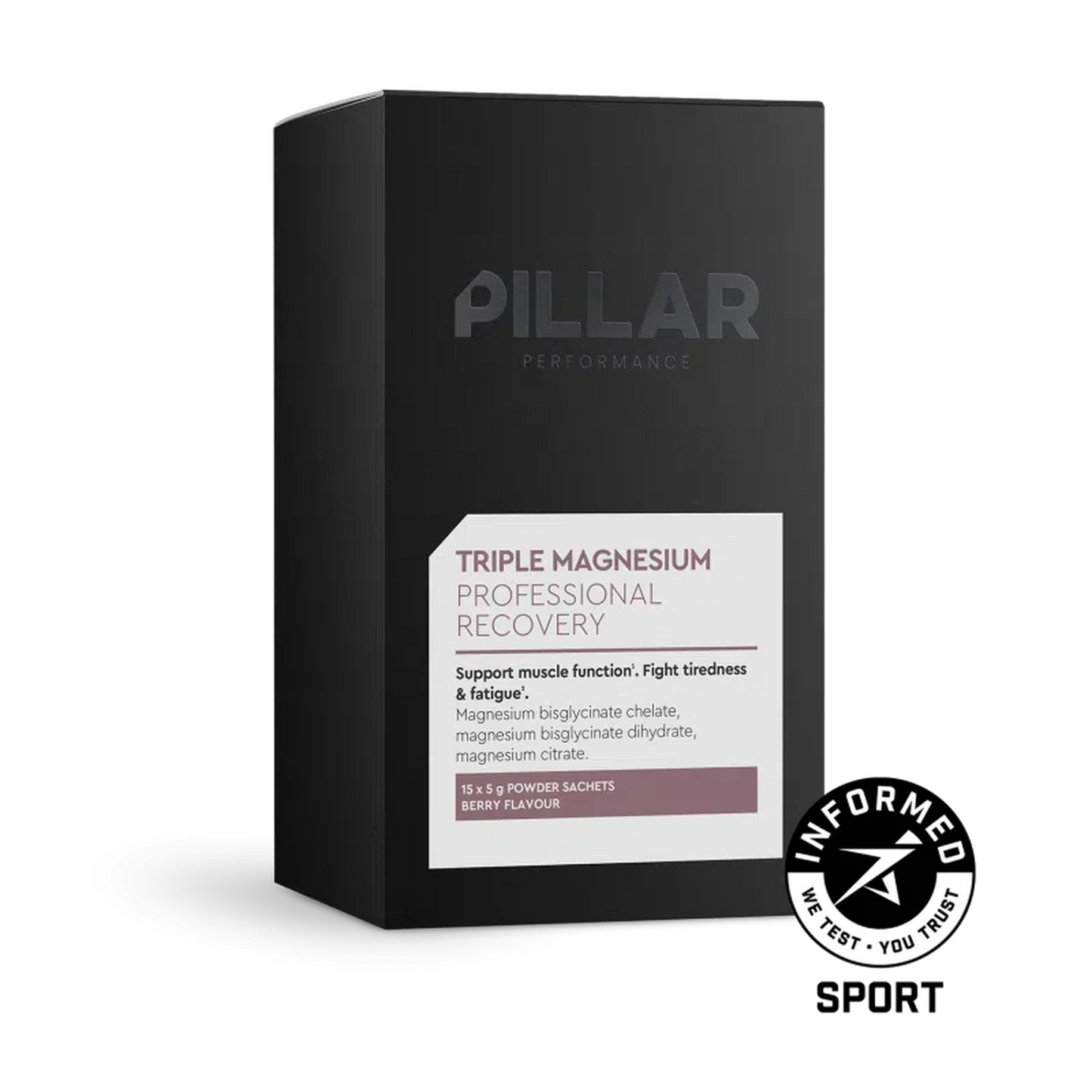 PILLAR PERFORMANCE Professional Recovery Triple Magnesium Travel Pack - Berry