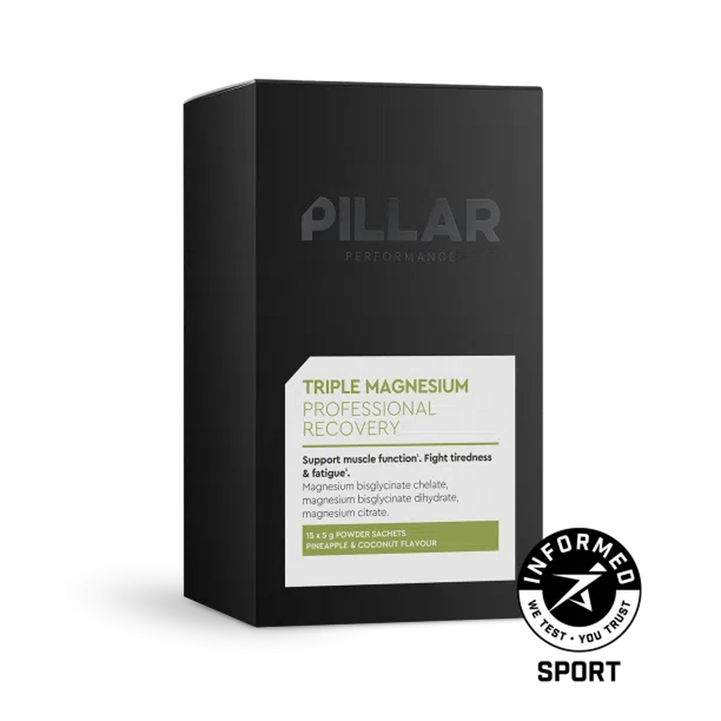 PILLAR PERFORMANCE Professional Recovery Triple Magnesium Travel Pack - Pineapple/Coconut