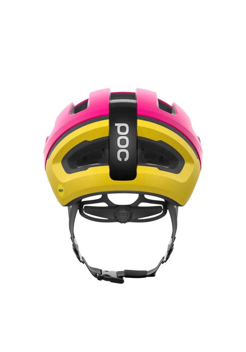 POC Omne Air MIPS Cycling Helmet - Rhos Red Matt/Citrine Yellow Matt