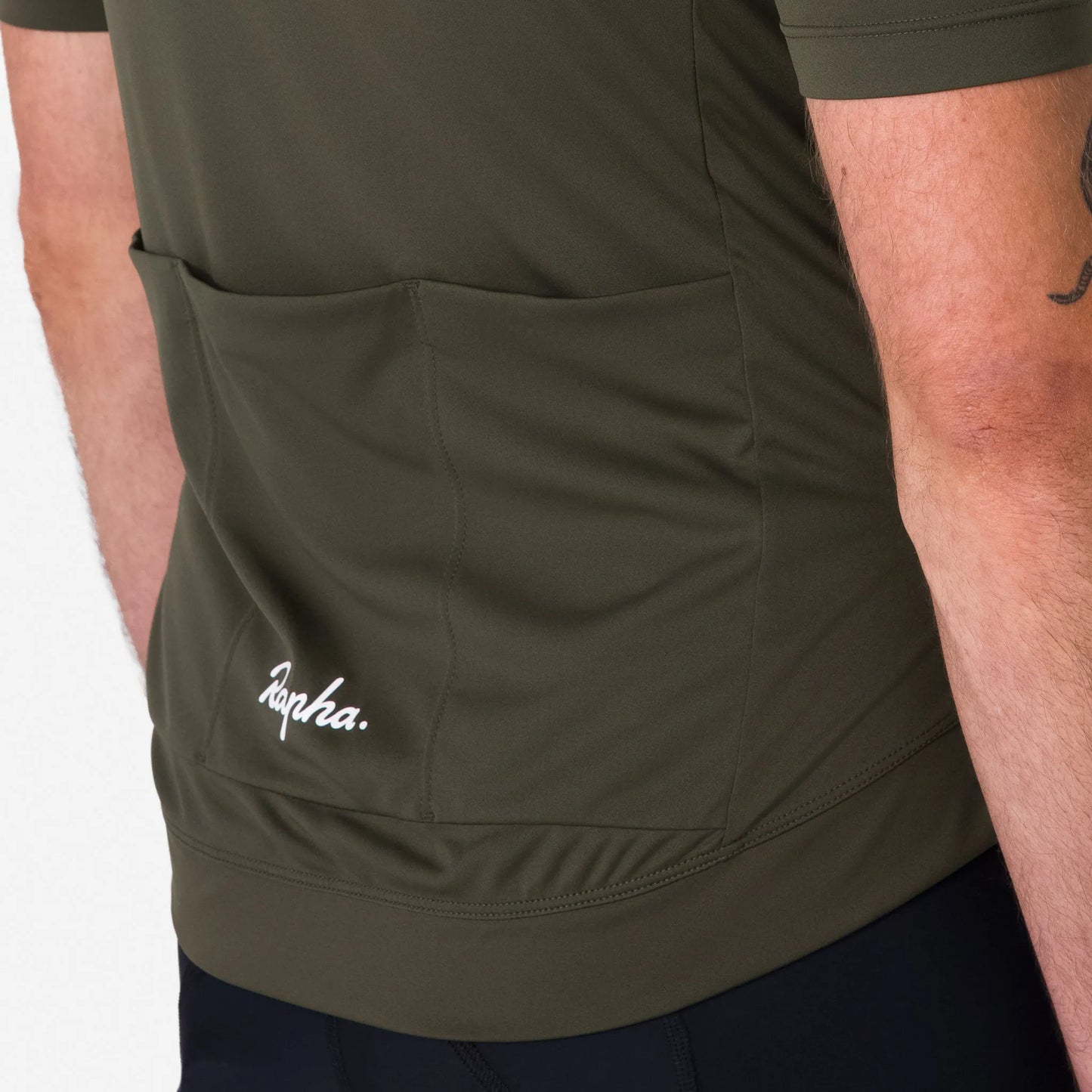 RAPHA Men's Core Jersey - Dark Green/White