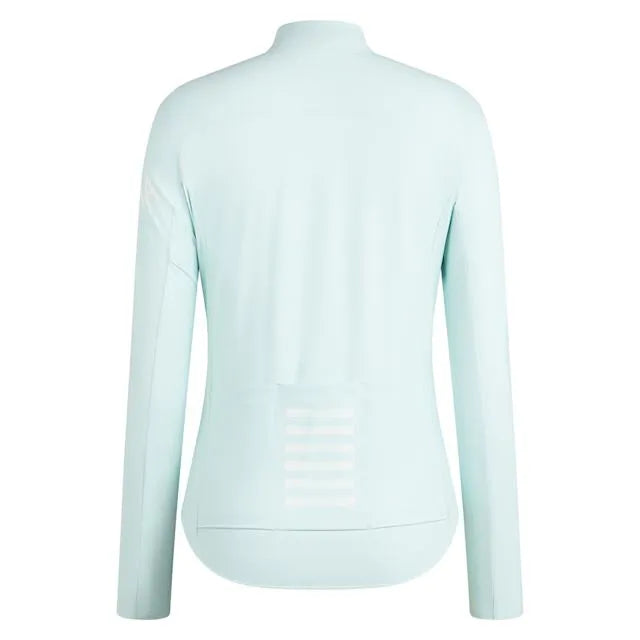 RAPHA Pro Team Long Sleeve Shadow Women Jersey - FAW Aqua/White