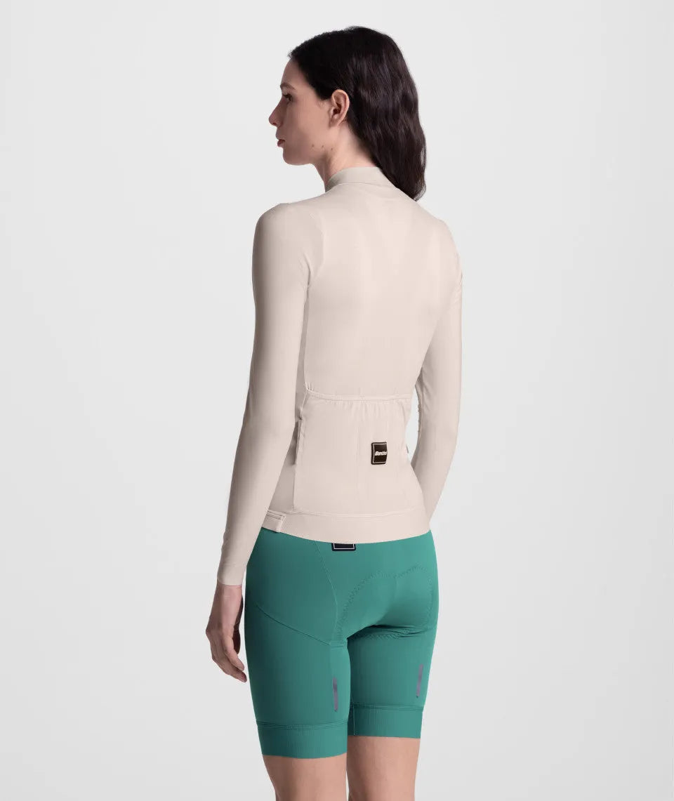 SANTINI Ready To Ride Unisex Long Sleeve Jersey - Cappuccino