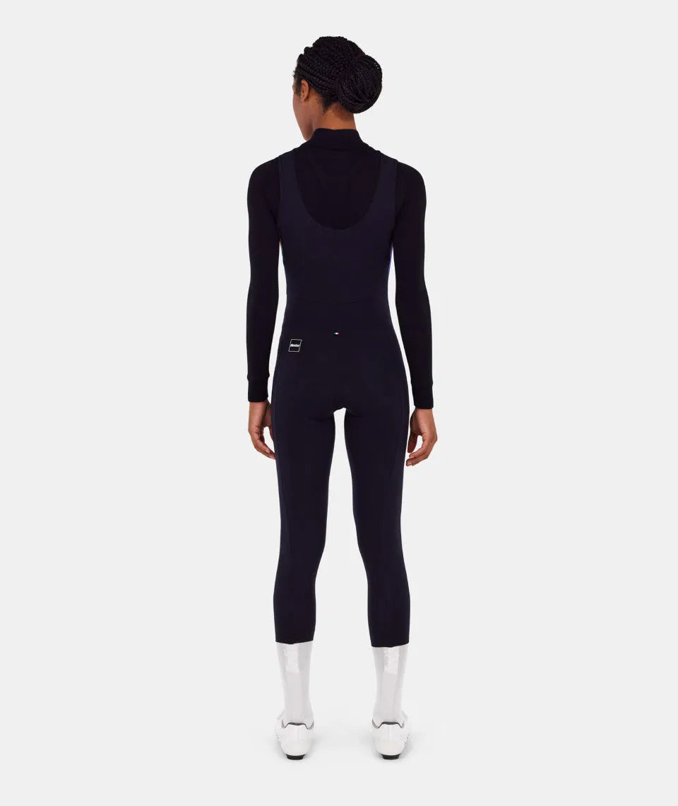 SANTINI WOMEN'S WINTER BIB TIGHTS UNICO - BLACK