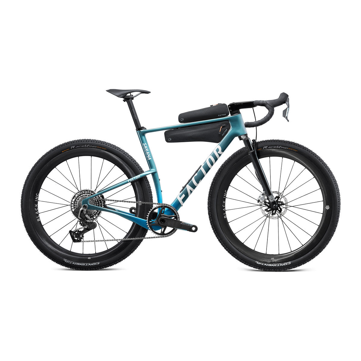 FACTOR SARANA Disc Complete Bike Gravel Sram Red XPLR AXS Power Meter - Cyan Blue