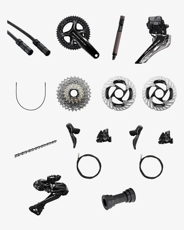Dura-Ace complete groupset — reference photo; pictured bottom bracket not included
