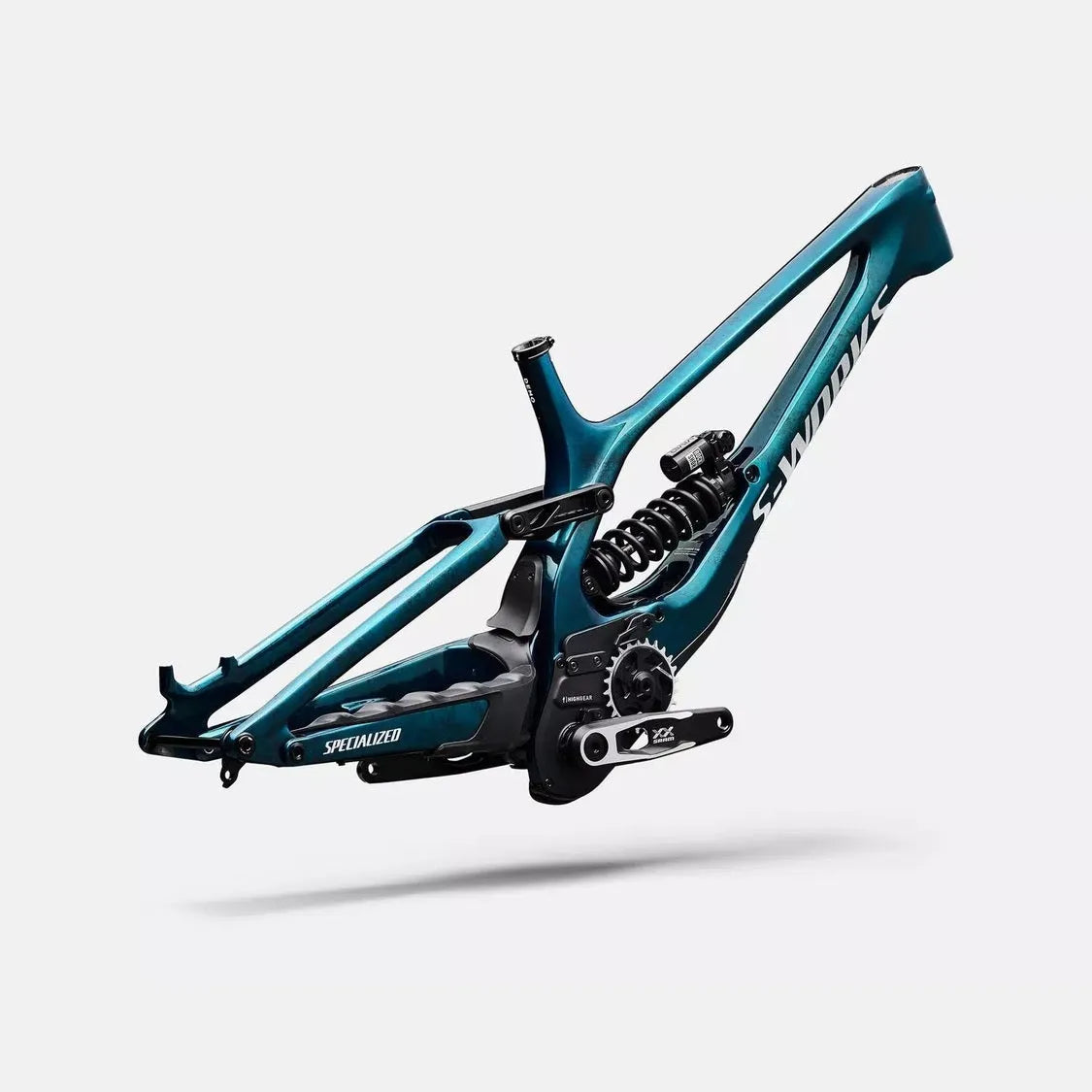 SPECIALIZED Conjunto de cuadro S-Works Demo 11 - Gloss Teal Tint Carbon / Smoke / White
