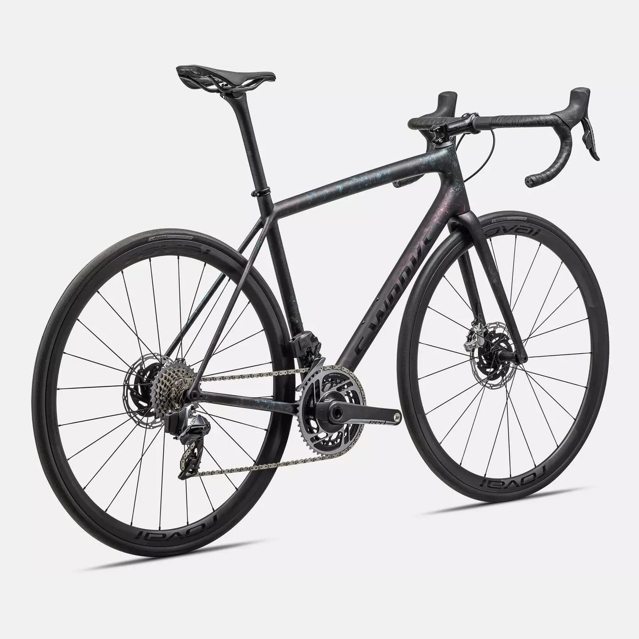 SPECIALIZED SWORKS Aethos 2025 Sram Red AXS Road Bike - GLOSS OBSIDIAN/LAPIS + ABALONE ORGANIC COLOR RUN/OBSIDIAN