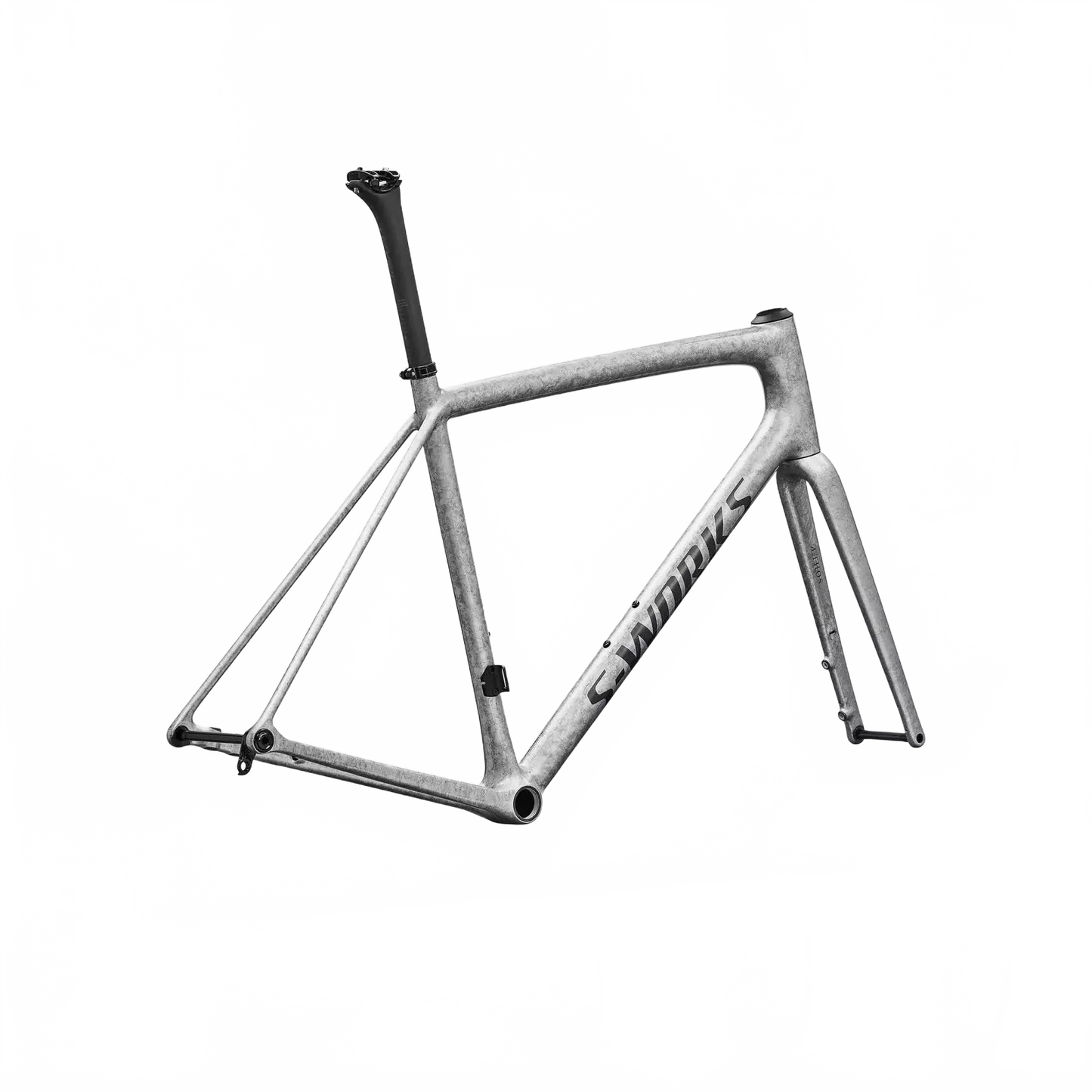 SPECIALIZED Sworks Aethos 2 Frameset 2026 - GLOSS SILVER BLURRED IMPASTO / BLACK PEARL
