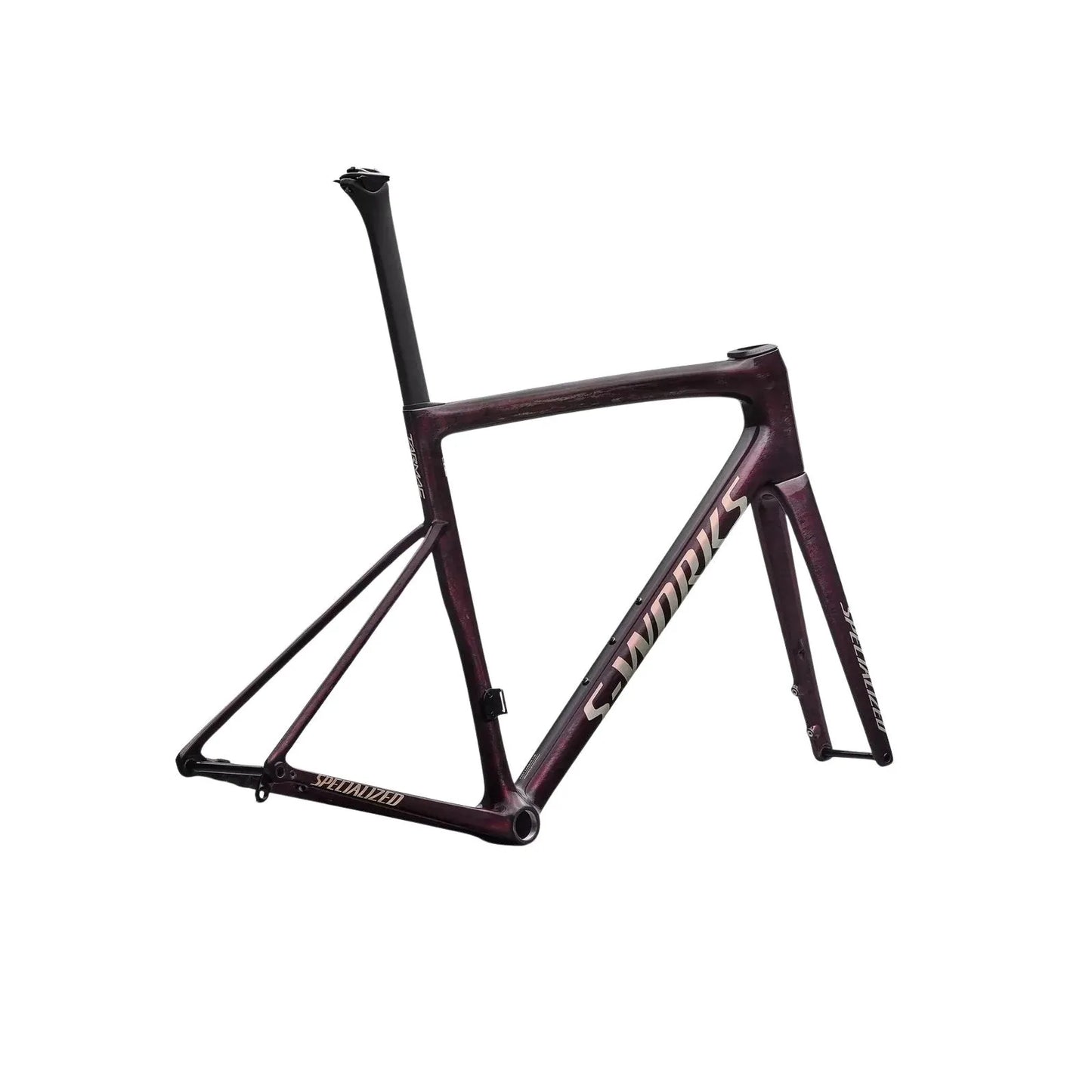SPECIALIZED Sworks Tarmac SL8 2026 Road Frameset - Gloss Carbon / Bordeaux Metallic + Nebula Directional Brush / Pearl Over White