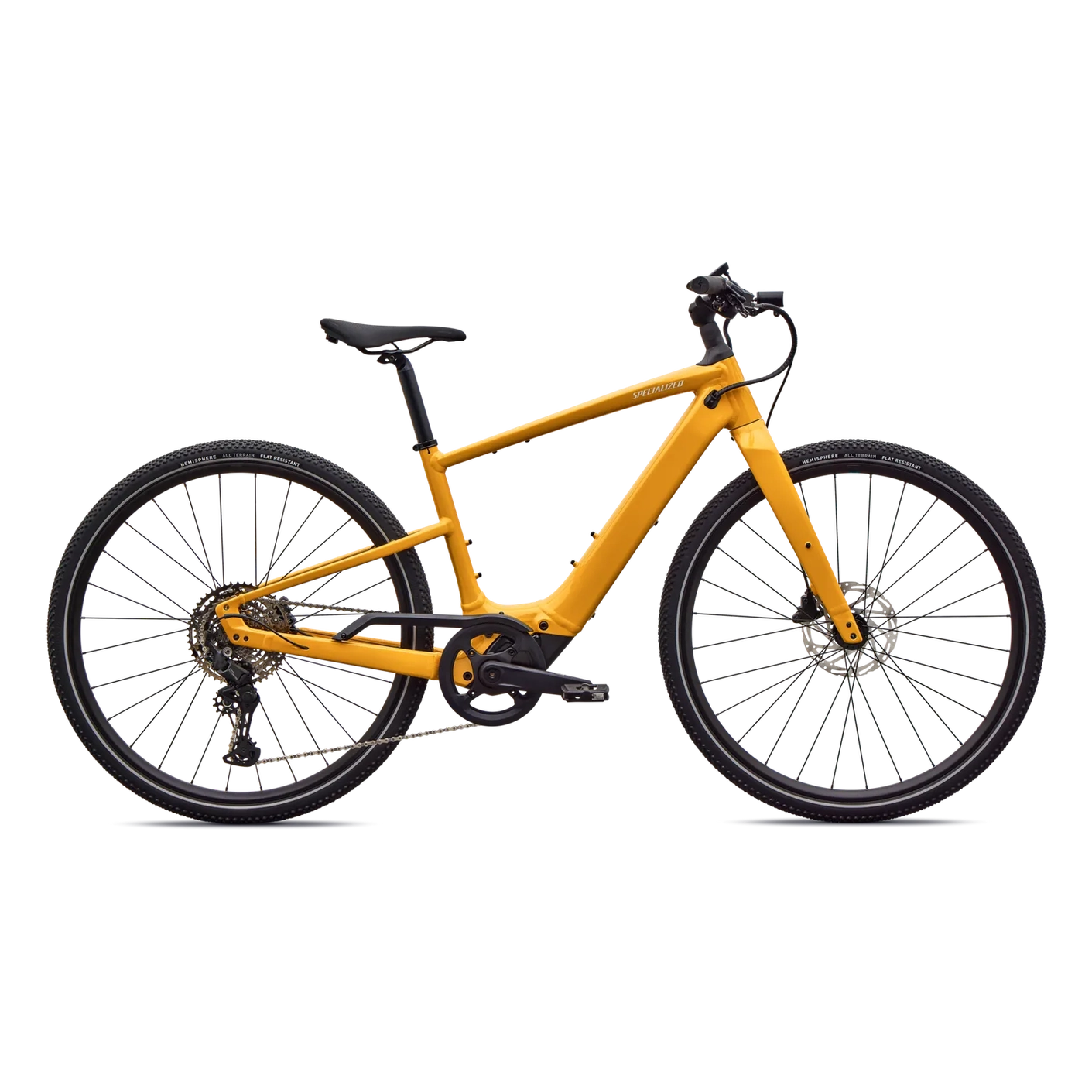 SPECIALIZED Turbo Vado SL 2 4.0 E-Bike - GLOSS BRASSY YELLOW / METALLIC WHITE SILVER FROST REFLECTIVE
