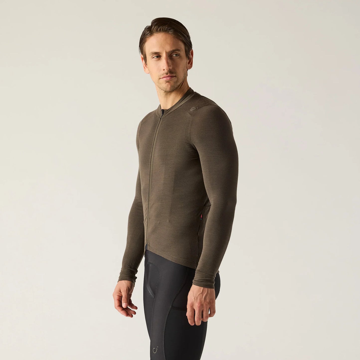 VELOCIO Luxe Merino Long Sleeve Jersey - Black Olive