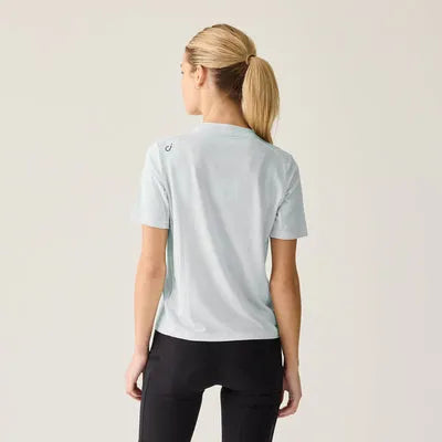 VELOCIO Women's Merino Ride Tee - Barely Blue